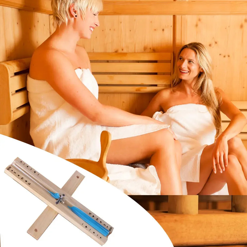 Wood Wall-mounted Sauna Hourglass Timer Portable Rotating Accurate Scaled Sandglass Home Bathroom Bath House Glass Sand Clock