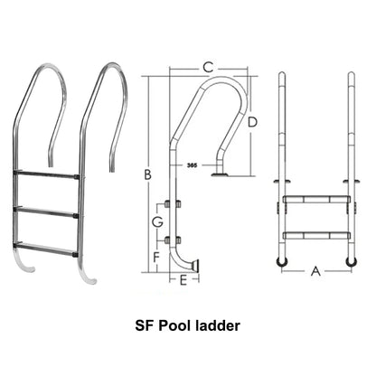 Pool ladder steps stair ladder for swimming pool
