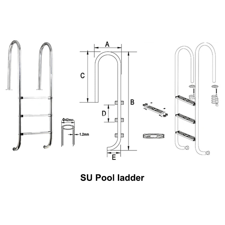 Pool ladder steps stair ladder for swimming pool