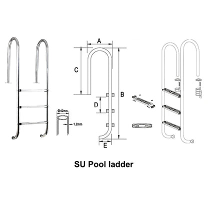 Pool ladder steps stair ladder for swimming pool