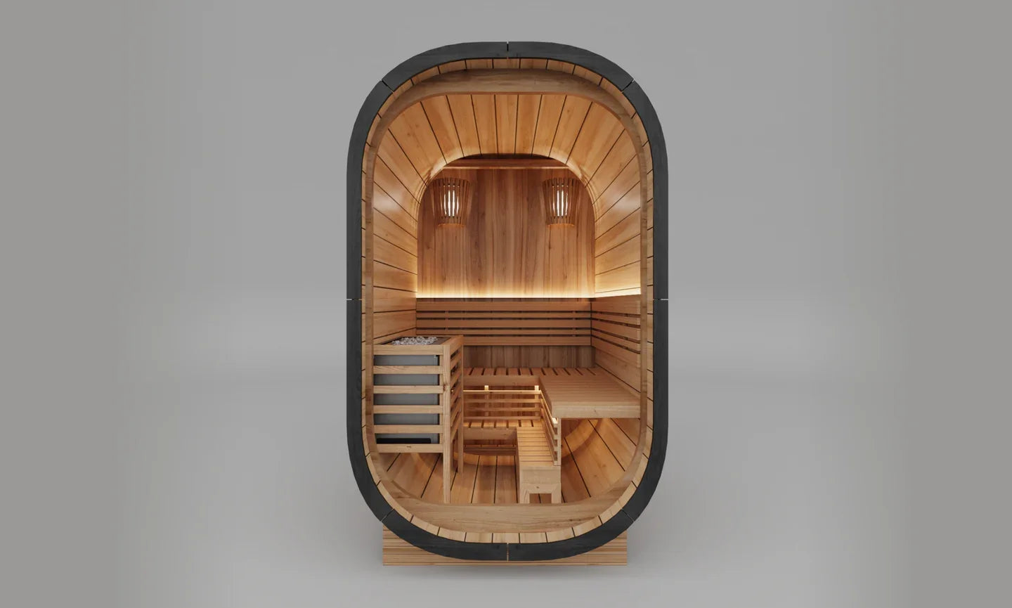 Full Glass Outdoor Cube Sauna Mini Sauna Room