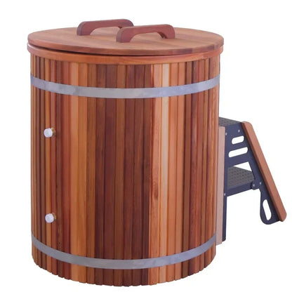 Cold Water Therapy Wooden Cold Plunge Recovery Silver