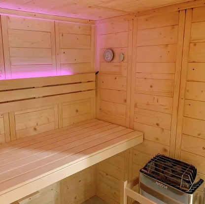 Indoor Sauna Personal Home Use Far Infrared Solid Wood 2 Person Dry Steam Sauna Room Modern Electric Sauna