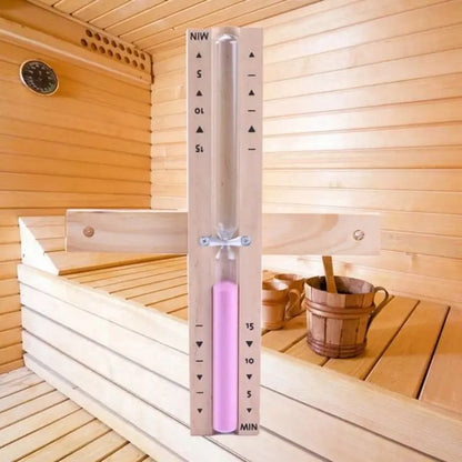 Wood Wall-mounted Sauna Hourglass Timer Portable Rotating Accurate Scaled Sandglass Home Bathroom Bath House Glass Sand Clock