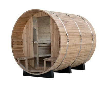 Barrel Sauna w/ Porch - 6 Person
