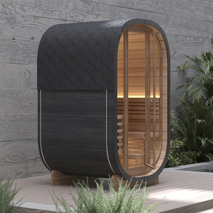 Full Glass Outdoor Cube Sauna Mini Sauna Room