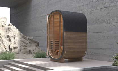 Full Glass Outdoor Cube Sauna Mini Sauna Room